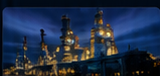 Site industriel de nuit